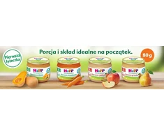 4x HiPP BIO PIRMAS ŠAKŠTAS 80g morkų, moliūgų, obuolių, kriaušių po 4m.