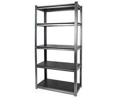 5 lygių metalinė lentyna/maks.lygio apkrova 374kg TACTIX 1220x460x1830mm juodas