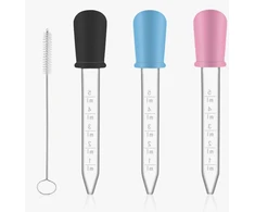 5 ML PLASTIKINIŲ PIPEČIŲ LAŠINTUVO RINKINYS IŠ 3 DALŲ