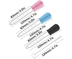 5 ML PLASTIKINIŲ PIPEČIŲ LAŠINTUVO RINKINYS IŠ 3 DALŲ