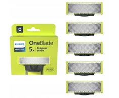 5 vnt. lizdinės plokštelės pakaitiniai peiliukai, skirti PHILIPS OneBlade Original QP250/50 skustuvai