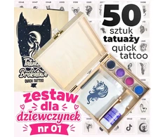50 Quick Tattoo blizgučių tatuiruočių rinkinys mergaitėms Nr. 01