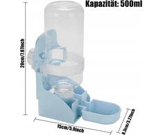 500 ml girdyklos buteliukas gyvūnams, kabantiems ant graužikų narvo