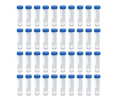 50ml BANDYMO KUBILIAI 40 VNT PLASTIKINIAI LABORATORIJOS SKAIDRUS ILGAUS