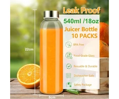 540 ml STIKLINIS BUTELAS SU DAUkart NAUDOJAMU dangteliu NETEKĖS STIKLAS 10