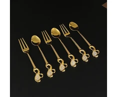 6 vnt. gulbės formos stalo įrankių rinkinys Elegant Fruit Daugiafunkcis 13,4 cm x 2,5 cm