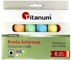 6 X šaligatvio kreida, THICK MIX, spalva Titanum JUMBO