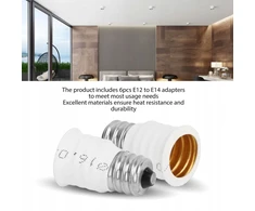 6X E12 IKI E14 ADAPTERIO KEITIKLIS E14 IKI E12 LEMPUTĖS ADAPTERIS GARAGE BALTAMS