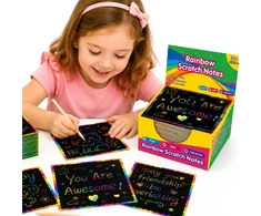 7 Toys Kolorow RAINBOW SCRATCH BOARD 100 vnt. 2X ODOS UGDYMO SĄNAŠŲ KNYGELĖ
