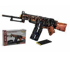7 Toys Kolorow Statybiniai blokeliai AK47 šautuvas 338el DIY rinkinys dovana vaikams