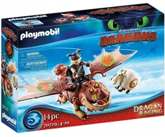 70729 PLAYMOBIL® Dragons Drakonų lenktynės: Fishlegs ir Meatlug