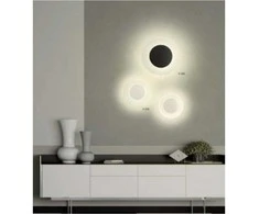 Bikuva.lt 7W LED sieninis šviestuvas TATOO, juodu korpusu, 3000K, 33cm, 01-2687