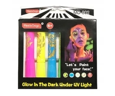 8848 Kredki do twarzy i ciała neonowe UV fluorescencyjne na imprezę 6 vnt