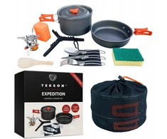 9 elementų šviesos puodų rinkinys su degikliu Tekson Expedition kuprinei