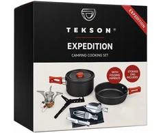 9 elementų šviesos puodų rinkinys su degikliu Tekson Expedition kuprinei
