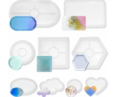 9 VIENŲ SILIKONINIŲ LIETŲ RINKINYS DĖKLŲ IR STOVĖLIŲ DIY DERVAI