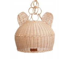 ABAŻUR WIKLINOWY MIŚ KLOSZ LAMPA POLSKA WIKLINA