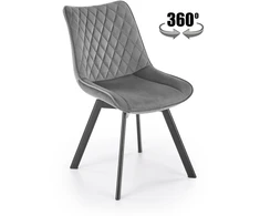 About Your Home IMPULSO besisukanti kėdė, pilka atlošas su rombais – elegancija ir komfortas