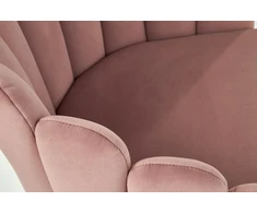About Your Home QUERIDO Shell kėdė Rožinė Velvet / Juodas Legs – prabanga ir komfortas