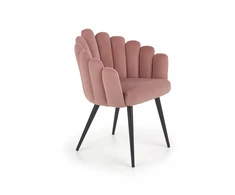 About Your Home QUERIDO Shell kėdė Rožinė Velvet / Juodas Legs – prabanga ir komfortas