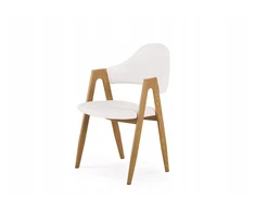 About Your Home VOLCAN kėdė Eco-Leather Baltas/Honey Oak – ryškumas ir elegancija