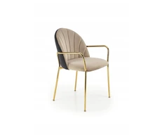 About Your Home ZAFIRO Glamour Chair rusvai gelsvas/Juodas Velvet/Gold – elegancija ir kontrastas