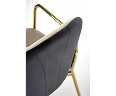About Your Home ZAFIRO Glamour Chair rusvai gelsvas/Juodas Velvet/Gold – elegancija ir kontrastas