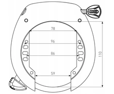 Abus Shield XPlus 5755L ART 2 dviračio galinių ratų užraktas