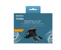 AC/DC adapteris NORDIC QUALITY, 3-12V, 6.7-27W, 2250mAh / MW3IP25GS / 222992