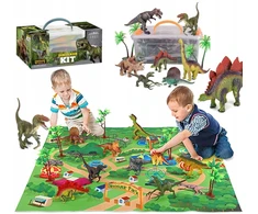 ACR DIDELIS DINOZAURŲ FIGURŲ RINKINYS + DINO PARKO T-REX MAT DINOZAURU DOVANA