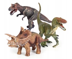 ACR DIDELIS DINOZAURŲ FIGURŲ RINKINYS + DINO PARKO T-REX MAT DINOZAURU DOVANA
