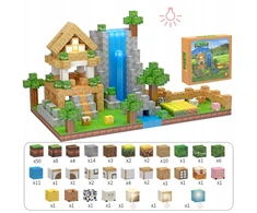 Active Hobby Magnetinės plytos Švytintys kubeliai PIXELS Statybinės plytos 138 vnt