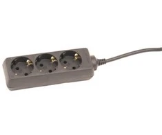 Acuma Ilgintuvas su įžeminimu 3viet./3m/3x1.5mm juodas