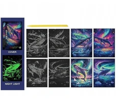 Adar Delfinų spalvota fluorescencinė draskyklė, šviečianti tamsoje