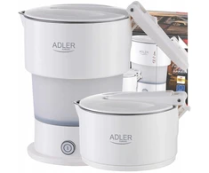 Adler Silicon Travel Virdulys | AD 1377 | Travel Virdulys | 600 W | 0.6 L | Silicon | Baltas
