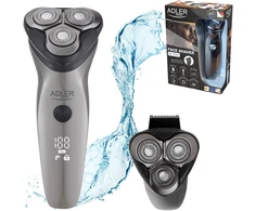 Adleris Elektrinis skustuvas su žoliapjove, vandeniui atsparus IPX7, USB įkrovimas – Adler AD 2945