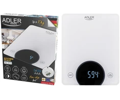Elektroninės virtuvinės svarstyklės 10 kg, 1 g, LED ekranas, grūdintas stiklas Adler AD 3173