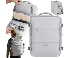 Adler Kelioninė kuprinė salone 40x20x30 cm nešiojamasis kompiuteris 17" USB RFID vandeniui atsparus Camry CR 6880 vidutinio pilkumo