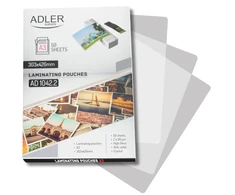 Adleris Laminavimo folija A3 2x80 mic 50 vnt. itin blizgus karštas Adler AD 1042.2