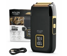 Adleris Vyriškas elektrinis kelioninis skustuvas su dviguba galvute titano folija, 3 greičiai Adler AD2947