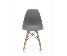 AGA valgomojo kėdės, 2 vnt, pilkos spalvos RETRO, modernios medinės kojelės SCANDI