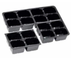 Agrimatco Dalinama daigykla 16 augalų 38x28x6cm/6x8.5cm juoda