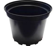 Agro Apvalus vazonėlis daigams Ø19cm H14.9cm plastikinis/juodas