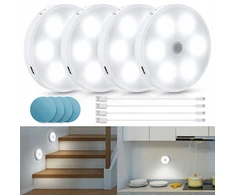 Aigostar magnetinė naktinė lempa su judesio jutikliu 6500K LED balta 4 vnt.