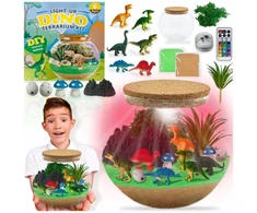 AiM Terariumo LED lempos Dinosaurs kūrybinis rinkinys su figūrėlėmis kaip dovana