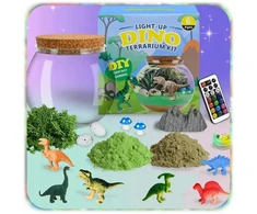 AiM Terariumo LED lempos Dinosaurs kūrybinis rinkinys su figūrėlėmis kaip dovana