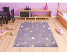 Akcila DYWAN DLA DZIECI FIOLET KOLOROWY KROPECZKI MIĘCIUTKI GŁADKI LIMA 150x250 cm