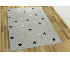 Akcila DYWAN DLA DZIECKA DZIECI PILKA Geltonas GWIAZDKI NA FILCU STARS 150x250 cm
