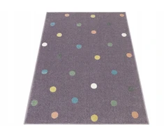 Akcila DYWAN DO POKOJU DZIECKA PASTELOWY Violetinis W KROPECZKI LIMA 120x170 cm