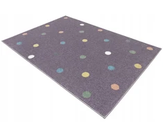 Akcila DYWAN DO POKOJU DZIECKA PASTELOWY Violetinis W KROPECZKI LIMA 120x170 cm